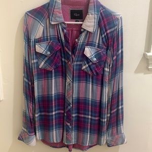 Rails Kendra Plaid Shirt In Turquoise/Pink